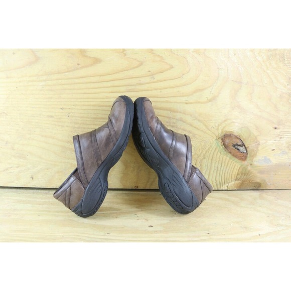 Merrell Encore Womens 9.5 Eclipse Brown Shoes Leather Slip Ons Comfort Loafers - Picture 5 of 8